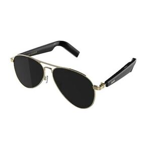 Smart Bluetooth Sunglasses for Men and Women, Voice 53 Millimeters Gold/Black