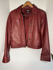 DKNY Burnt Red 100% Leather Jacket Vintage Sz 4 Excellent Condition ￼Beautiful