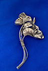 Vintage Sterling Silver Flower Arrangement Art Nouveau Silversmith Brooch Pin
