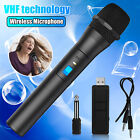 Professional VHF Handheld Microphone System Wireless Mic Karaoke W/ USB Receiver