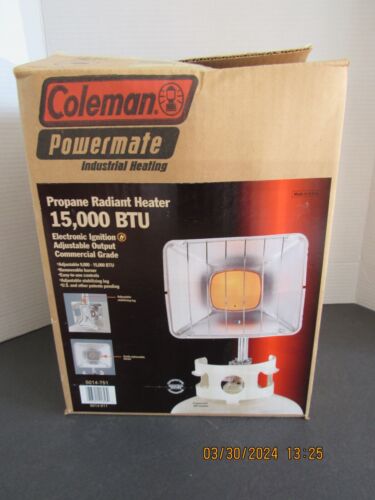 Coleman Powermate Propane Radiant Heater 15,000 BTU Model 5014-751-NIB