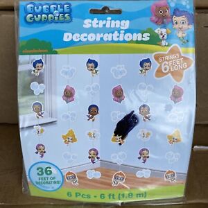 BUBBLE GUPPIES Birthday Party HANGING STRING DECORATIONS Deema Gil Oona 36 ft