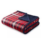 B1712014-F23-WP Plush Sherpa Blanket - Mountain West Plaid