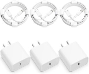 3-Pack Super Fast Charger Type C For iPhone 14 13 12 11 Pro Max Xs XR 8 7 6 Plus