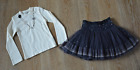Eliane et Lena Girls Ivory Necklace Top and Tulle Polka Dot Skirt Size 6 NWT