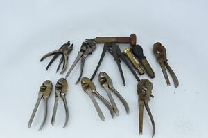 LOT #1: Antique Hand Held British, Berdan Brass & Steel Decapper Reloading Tools