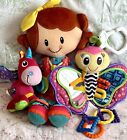 Lot 3 Playgro Playskool Doll Butterfly Unicorn Toy Clip Crinkle Learning Baby