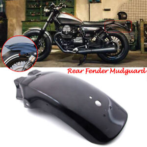 Rear Mudguard Fender Black For Cruiser Chopper Bobber Cafe Racer Honda Shadow