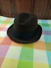 DISNEY HAT COMPANY NEW YORK  Gold Label Beaver-Size 7 1/2  Brown Long Oval Derby