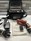 Sony Handycam DCR-SX41 Digital Camcorder Video Camera Red 60x Zoom TESTED
