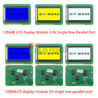 3.3V/5V 12864/12864B LCD Display Module AIP31020 Blue/Yellow/White 128x64 Dots