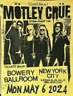 Motley Crue 2024 Bowery Ballroom NYC Secret RARE Show Limited 1/200 Poster