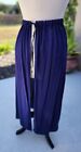 Women's navy blue maxi skirt with open front
