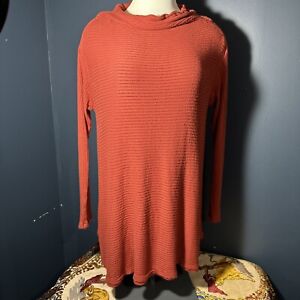 We The Free Oversized Cow Neck Distressed Lightweight Sweater Believe Is Large