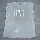 Vintage Y2K STING Concert Tour T Shirt Mens Size XL Gray Sleeveless The Police