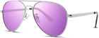 Polarized Aviator Sunglasses for Juniors Small Face Women Men Vintage UV400 Prot