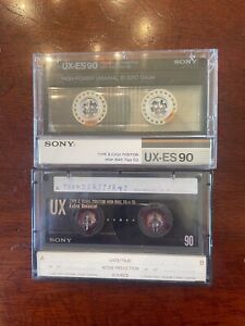 Sony UD UX High Position Type II 90 Cassettes - LOT of 2 - Sold as Blank