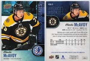 17/18 2017/18 2018Upper Deck Hockey Card Day Rookie #3  Charlie Mcavoy Bruins