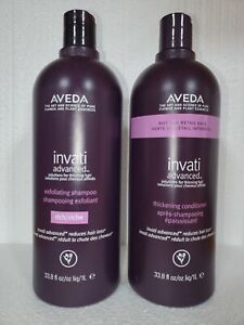 Aveda Invati Advanced Exfoliating Shampoo RICH & Thickening Conditioner 33.8oz