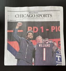 Caleb Williams 2024 Chicago Bears Draft Pick Newspaper Tribune Sports Section