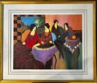 Two by Two Tarkay Original Color Serigraph on Paper Plate Signed COA Framed