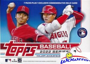 2022 Topps Series 1 Baseball EXCLUSIVE Factory Sealed Blaster Box-JERSEY RELIC