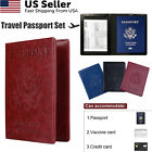 Leather Passport Case Cover Card Holder Travel Wallet RFID Blocking Waterproof