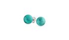NEW .925 Solid Sterling Silver Simple & Elegant 6mm Turquoise Ball Stud Earrings