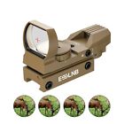 Red Green Dot Rifle Scope 4 Reticles Reflex Sight Tactical 20mm/22mm Mount Rail