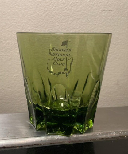 AUGUSTA NATIONAL GOLF CLUB MASTERS TOURNAMENT GREEN WHISKEY GLASS