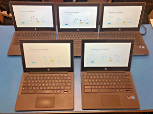 Lot of 5: HP Chromebook 11 G8 EE 11.6” Intel Celeron N4020 4GB 32GB W/ Chargers