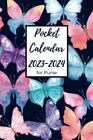 Pocket Calendar 2023-2024 for Purse: Small 2-Year Monthly Planner Butterfly