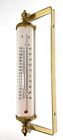 Brass Outdoor Thermometer in Glass Tube for Window frame to Read from Indoors