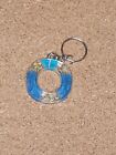 handcrafted resin keychain letter O