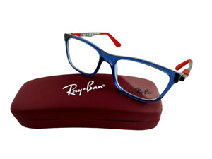 Ray Ban NEW Youth Kids Transparent Blue Frames Red 48-16-125 Eyeglasses RY1549