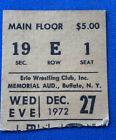 BEYOND RARE 1972 NWF Wrestling Ticket Buffalo AUD CHIEF WHITE OWL TONY PARISI
