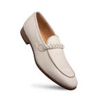 NEW Mezlan Dress Shoes Premium Leather Summer Parole Penny Loafer Bone Off White