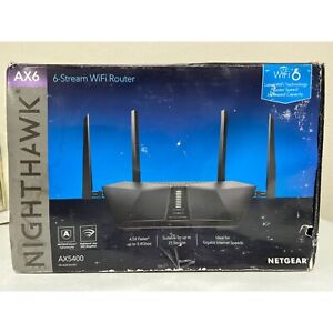 NETGEAR Nighthawk AX6 AX5400 6-Stream WIFI 6 Router RAX50-100NAS
