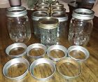 Ball Mason Quilted Crystal Canning Jar 8oz Clear Glass 7pc & 2- 12oz Extra Rings