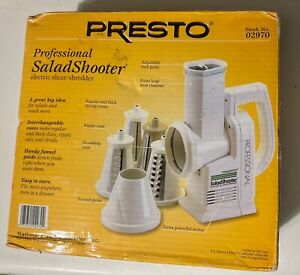 PRESTO 02970 Professional SaladShooter Electric Slicer Shredder New Open Box