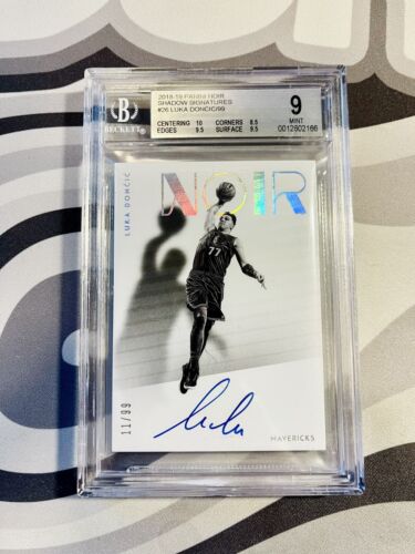 2018-19 Luka Doncic Rookie Auto Noir Shadow Signatures RC BGS 9 - #/99 (MVP?)