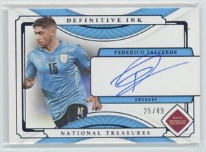 2022 National Treasures FIFA World Cup Sapphire Ink Auto Federico Valverde 25/49