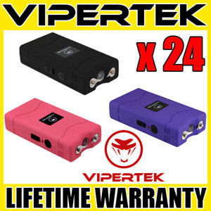 (24) VIPERTEK VTS-880 Mini Stun Gun 3 Colors Mix - Wholesale Lot