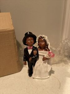 5 1/2” African American Bride & Groom Cake Topper