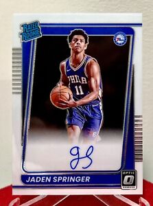 New Listing2021-22 Donruss Optic Jaden Springer Rated Rookie On-Card AUTO SP (RC) 📈