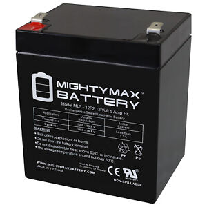 Mighty Max 12V 5Ah F2 SLA Replacement Battery for Anchor Audio MegaVox Pro