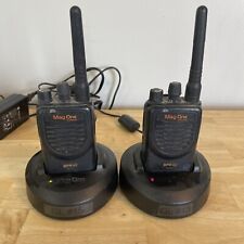 Lot Of 2 Mag One By Motorola BPR40 Handheld Radios W/ Charging Bases UNTESTED