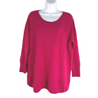 Pure Collection Cashmere Sweater Womens Size 12 Pink Solid FS-1147