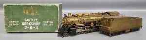 United HO Scale Brass Santa Fe 2-8-4 Berkshire Steam Locomotive~w/ Original Box
