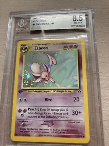 BGS 8.5 First Edition Espeon Holo 2001 Neo Discovery Pokemon Card 1/75